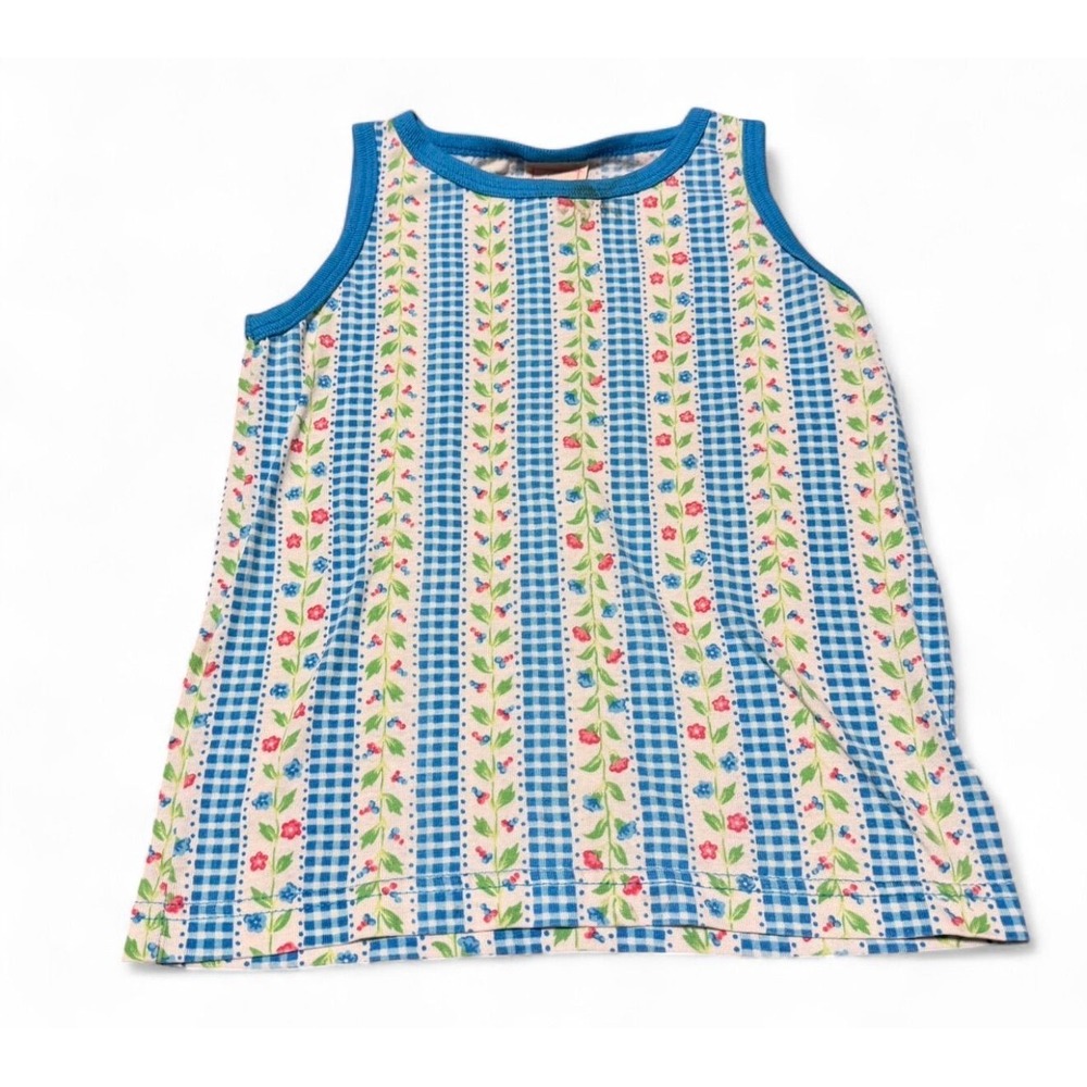 Vintage girls floral tank top 5T 90's